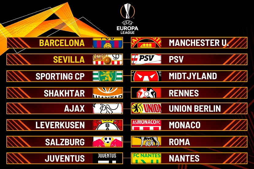 Europa League draw in full as Barcelona, Man United and PSV's fate revealed
