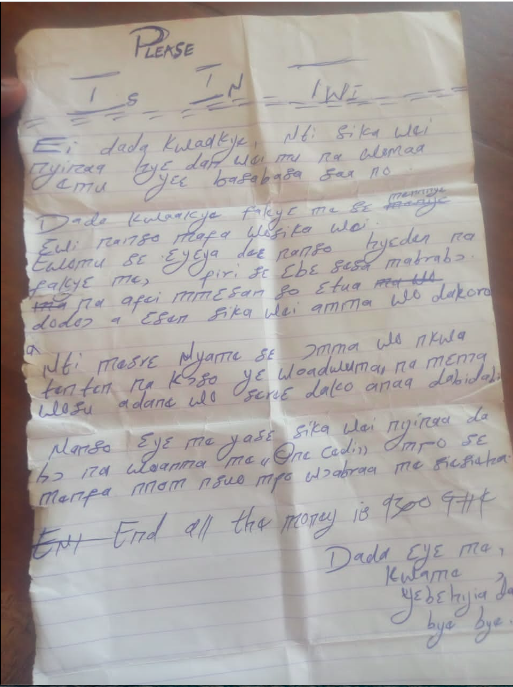 A 23-Year-Old Man Flees With His Father's GH 9,500 And Leaves This Behind (See Details)