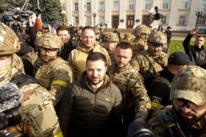 Zelenskiy, visiting Kherson, vows to drive Russia from all of Ukraine