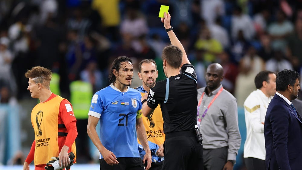 Cavani Among Four Uruguayan Players Suspended By FIFA For Ghana incident