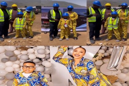 Tonto Dikeh gifts son 10 plots of land on seventh birthday