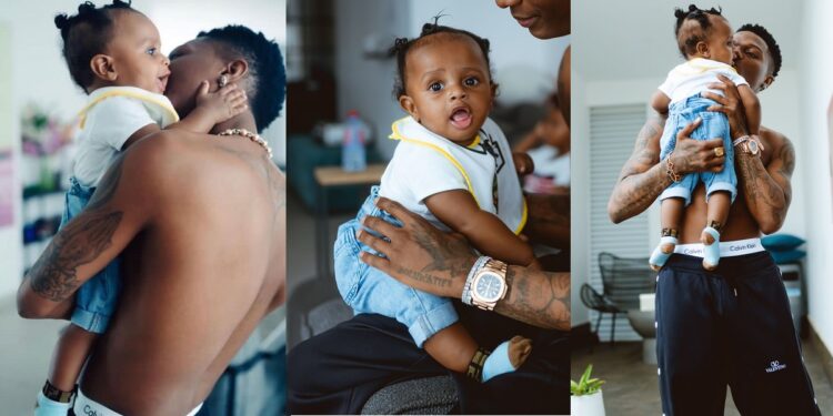 Wizkid shares adorable photos with his fourth son