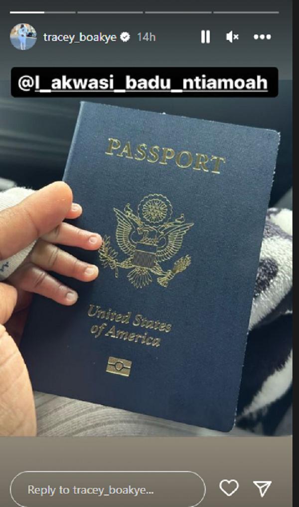 ALA! Tracey Boakye Displays Her Newborn Baby’s American Passport Online (+VIDEO) 2 ALA! Tracey Boakye Displays Her Newborn Baby’s American Passport Online (+VIDEO)