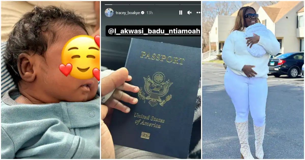 ALA! Tracey Boakye Displays Her Newborn Baby’s American Passport Online (+VIDEO)