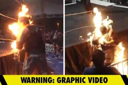 Burning Bridges: Wrestler Sets Himself Ablaze in Extreme Wrestling Event