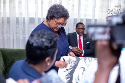 Patrick William Dodoo Engages with Prime Minister Mia Mottley of Barbados to Foster Artistic Advancements