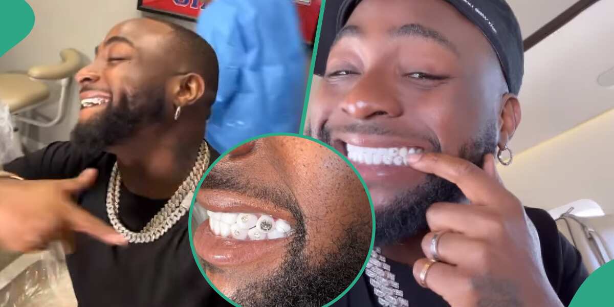 Nigerian Superstar Davido's $100,000 Diamond Grills Steal the Show