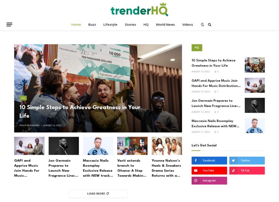 TrenderHQ rises as a credible News Hub 2 TrenderHQ Web interface