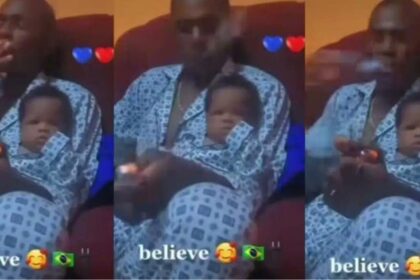 ASEM! Outrage Erupts Online as Video Shows Father Smoking Near Baby (+VIDEO)