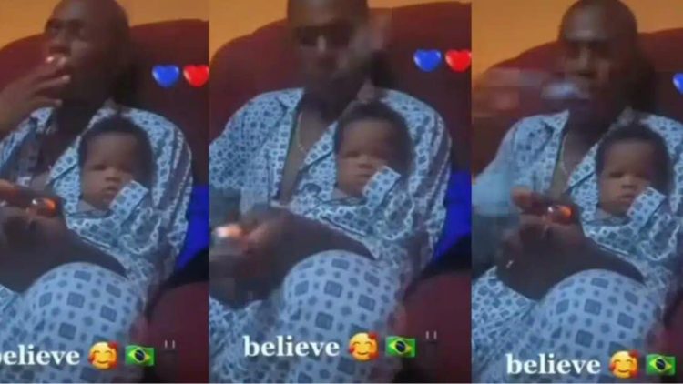 ASEM! Outrage Erupts Online as Video Shows Father Smoking Near Baby (+VIDEO)
