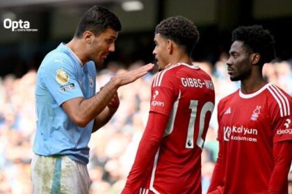 Pep Guardiola 'angry' with Rodri for unnecessary red card