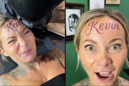 Woman Goes Viral for Tattooing Boyfriend's Name on Forehead