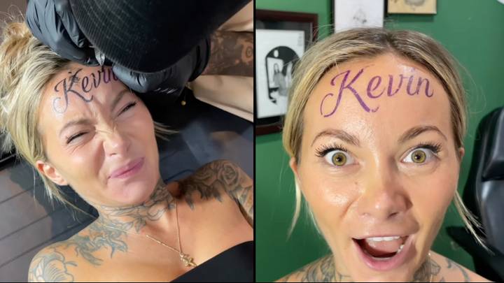 Woman Goes Viral for Tattooing Boyfriend's Name on Forehead
