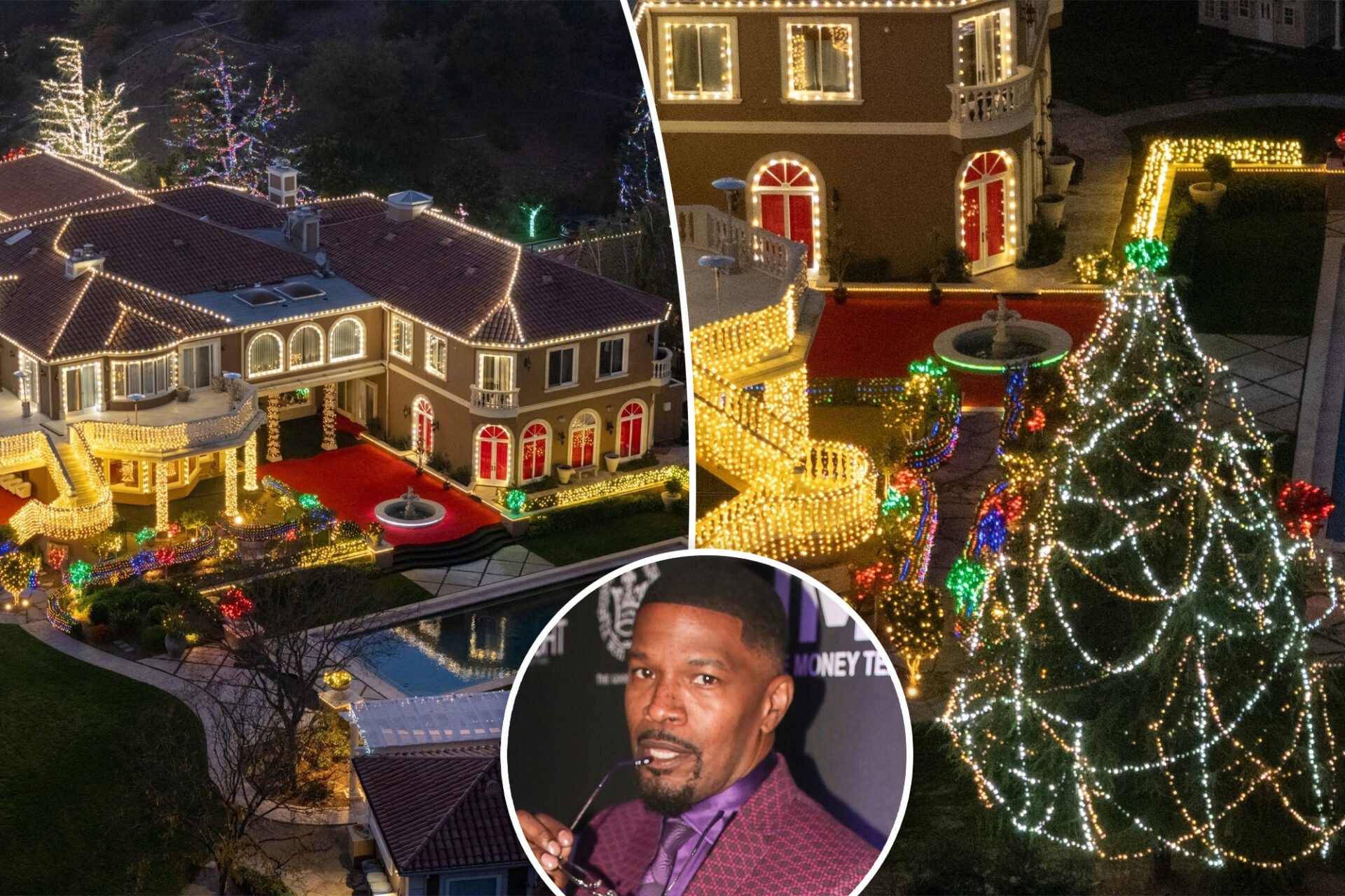 Jamie Foxx Transforms Home into Christmas Wonderland After Near-Death Scare