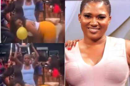 She’s Joking with her Health – Fans React to Video of Abena Korkor Seriously Inhaling Nitrous Oxide In A Club