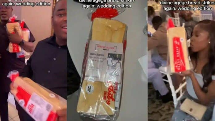 Couple Offers Bread to Wedding Guests Instead Rice & Drinks