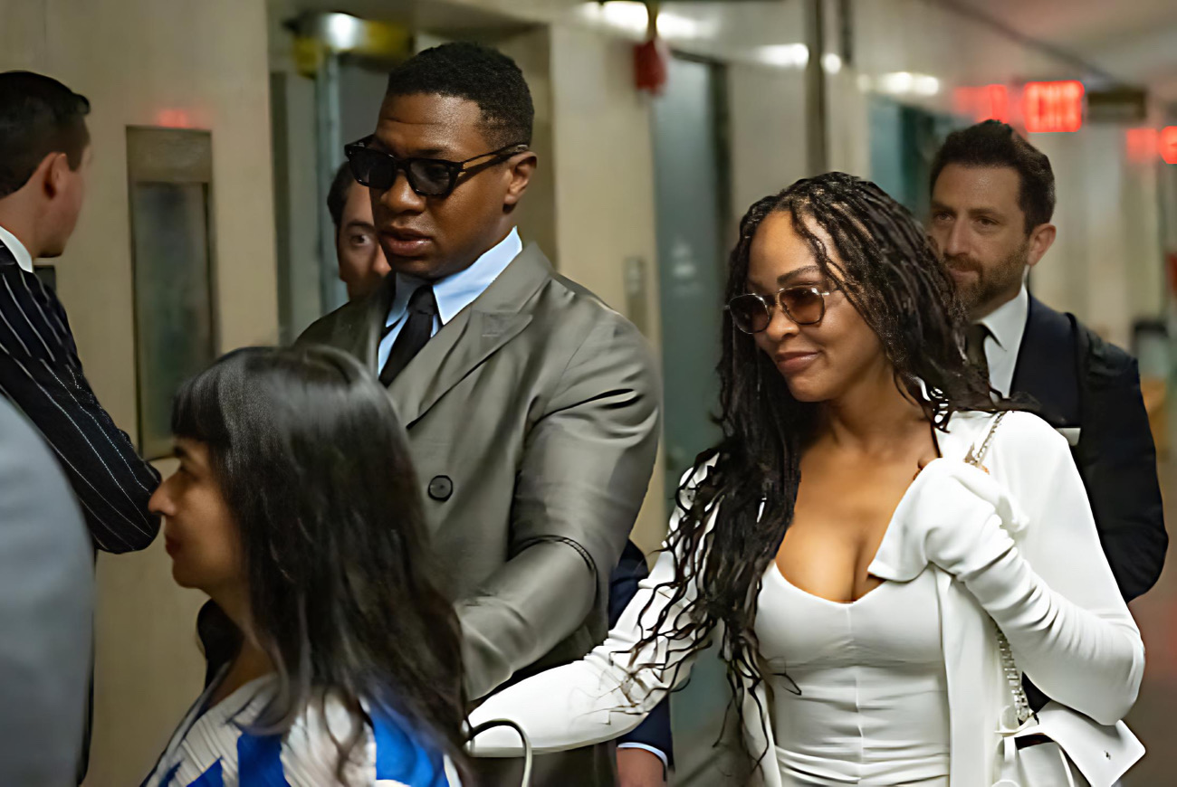 Marvel Star Jonathan Majors & Girlfriend Meagan Good in Tears During Trial Closing