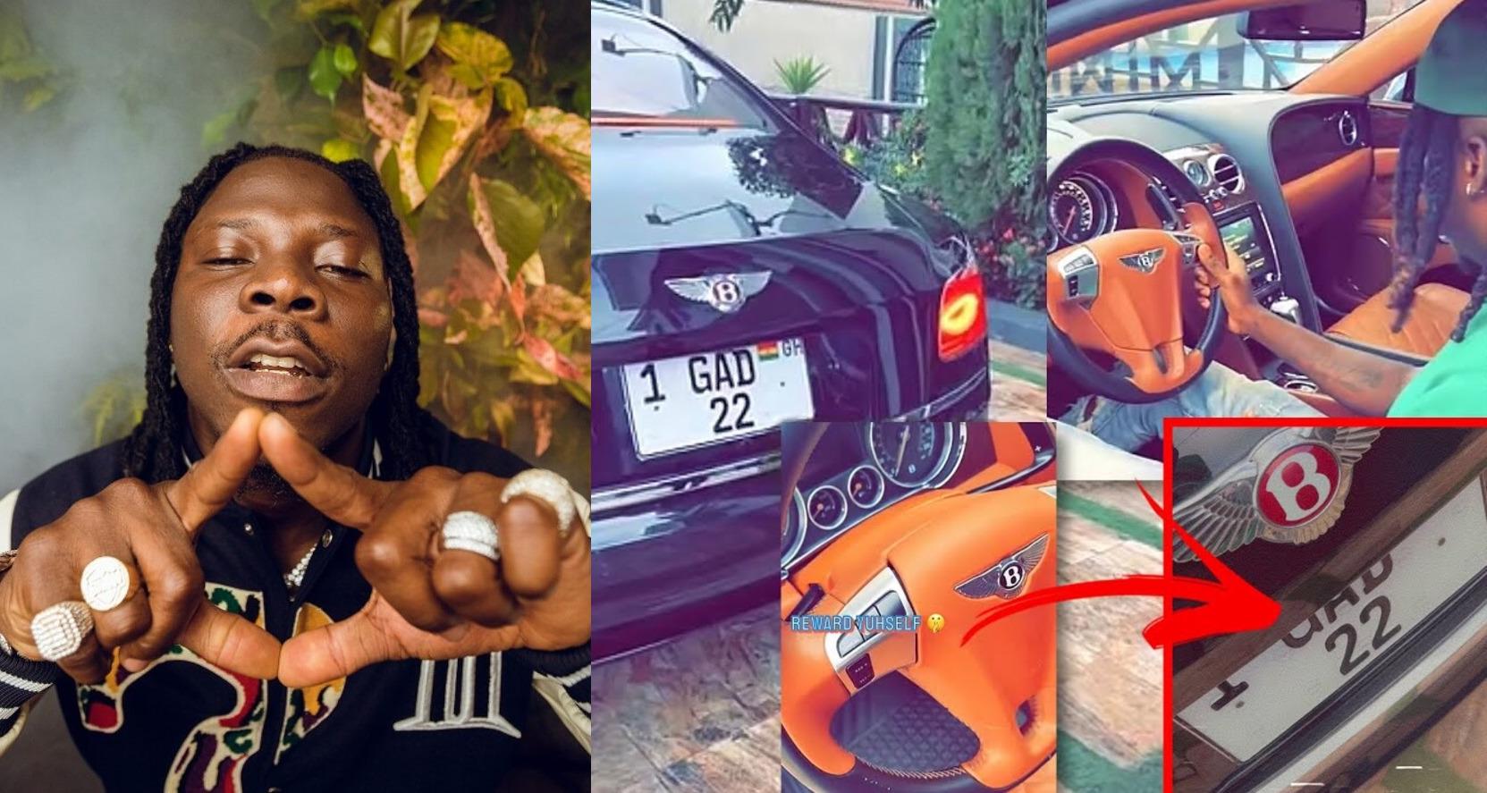 Stonebwoy Thrills Fans with Street Performance and Flaunts New Mercedes Benz 560