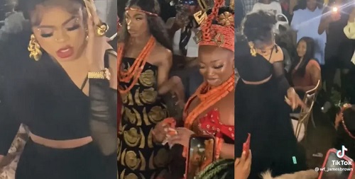 Bobrisky Clashes with Lady at Lagos Movie Premiere