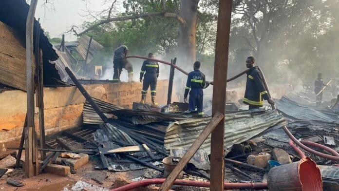 Achimota 'NDC supporters' settlement ablaze after government threats