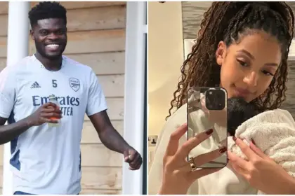 Thomas Partey And Girlfriend Welcome First Child, a baby girl