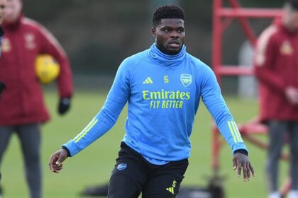 Thomas Partey rejoins Arsenal training following his injury hiatus
