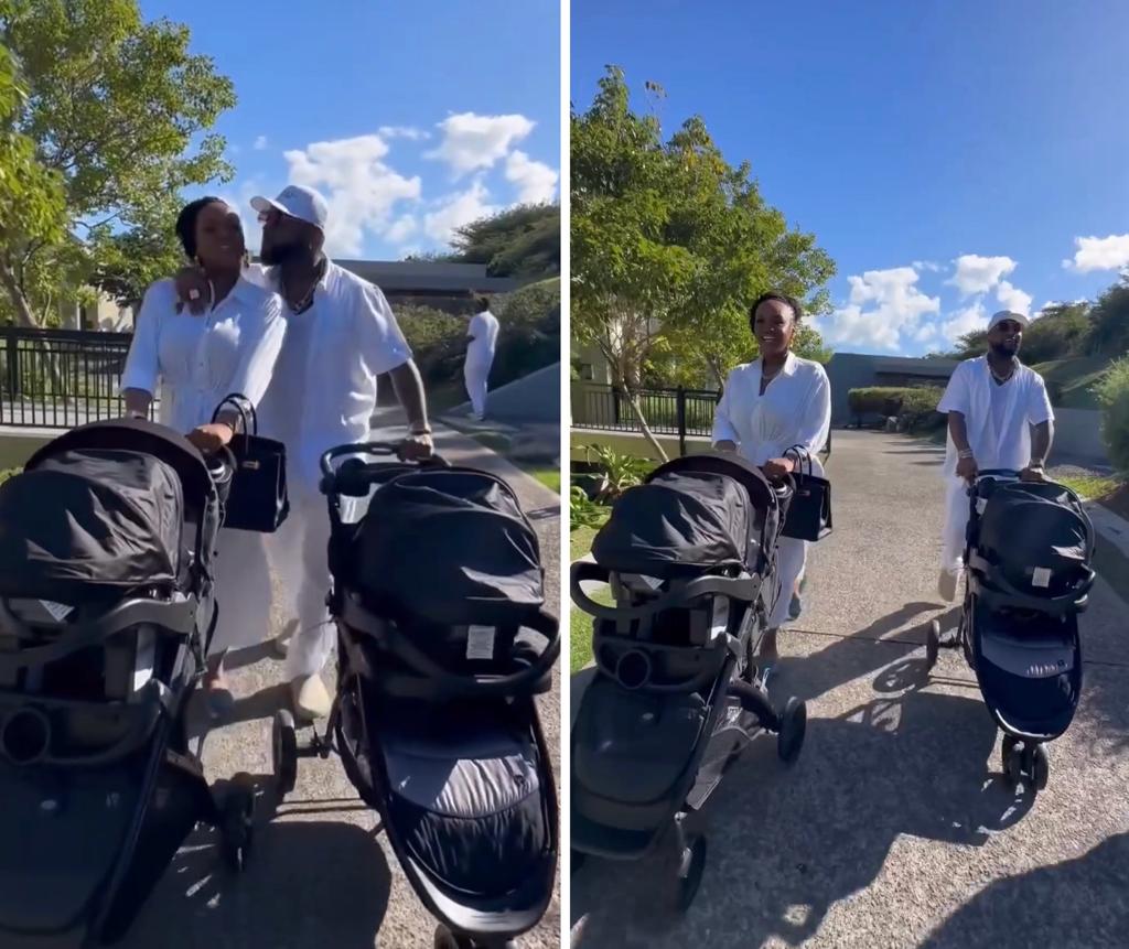Davido and Chioma's Chill In Vacation with Twins