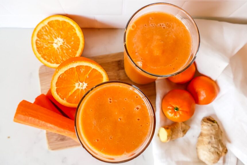Carrot Juice: A Natural Remedy for Brighter, Healthier Eyes and Skin 1 Orange Carrot Ginger Smoothie min