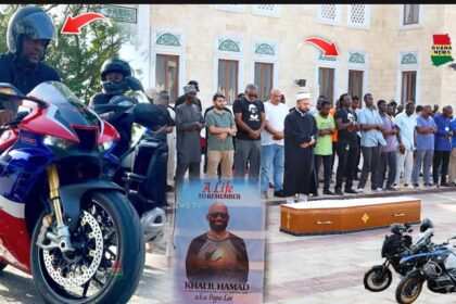 Watch how Ibrahim Mahama and other bikers paid their last respect to Papa Lee