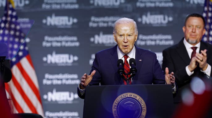 Biden seems to vocalise script prompts in recent teleprompter mishap