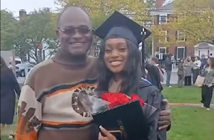 Ken Agyapong attends his daughter's graduation from a US university