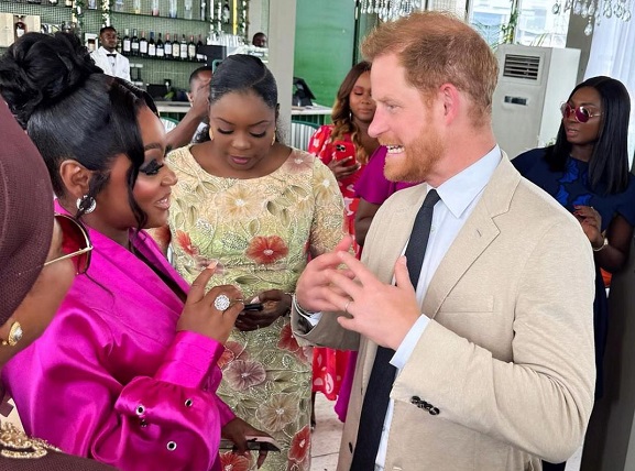 Jackie Appiah spends time with Meghan Markle and Prince Harry in a social setting