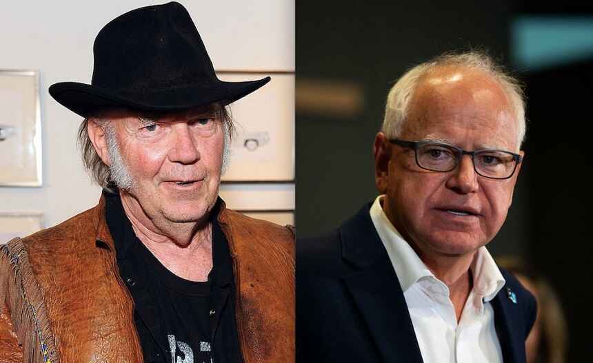 Neil Young Approves Tim Walz’s Use of ‘Rockin’ in the Free World’ for campaign