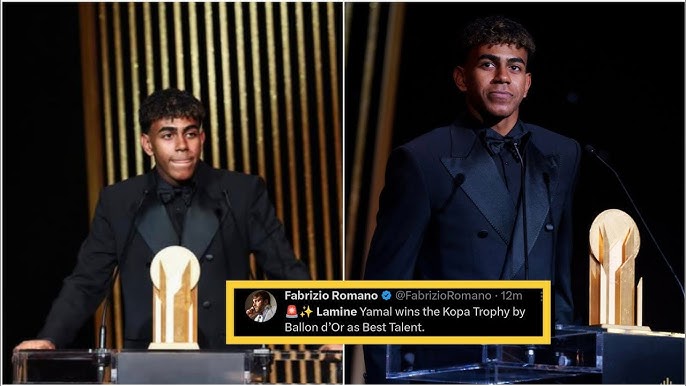 Lamine Yamal Wins Kopa Trophy as World's Best Young Player