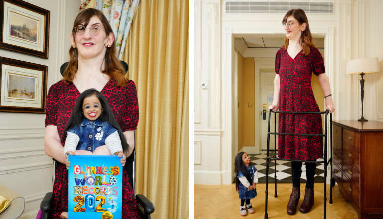 World’s Tallest and Shortest Women Meet for the First Time in London (+VIDEO)