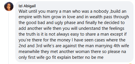 Nigerian Woman Defends Second Wives: "They Didn't Snatch Anyone’s Husband" 3 Nigerian Woman Defends Second Wives: "They Didn't Snatch Anyone’s Husband"