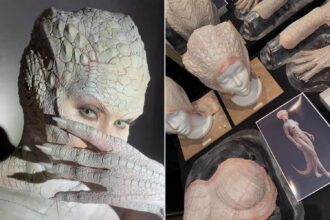 Kim Kardashian Goes All Out as an Albino Alligator for Halloween (+PHOTOS)