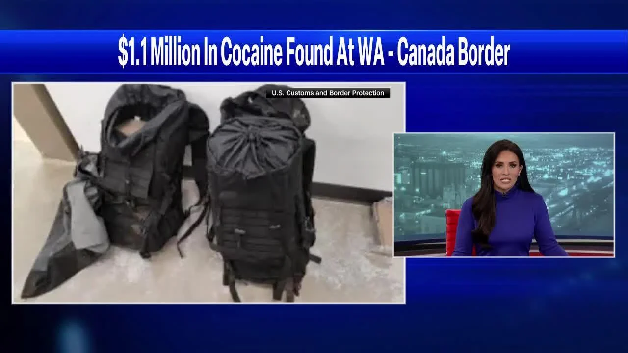 Cocaine Worth $1.1 Million Found in Backpacks Near Washington Border