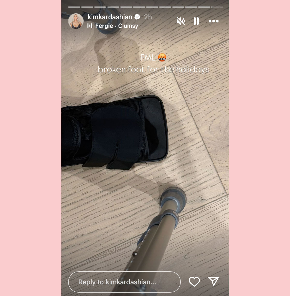 Kim Kardashian Breaks Foot and Is Forced to Use Crutches After Shocking Accident 2 Kim Kardashian Breaks Foot and Is Forced to Use Crutches After Shocking Accident