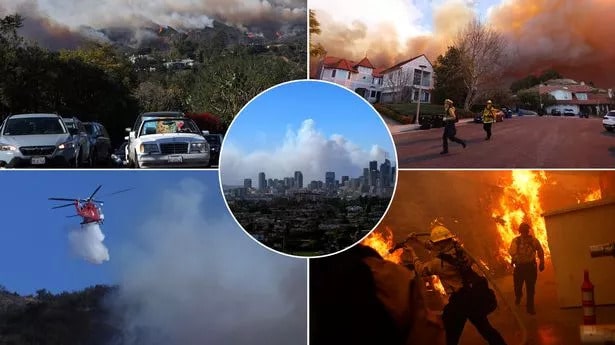 California Wildfires Force Mass Evacuations as Flames Threaten Celebrities and Residents