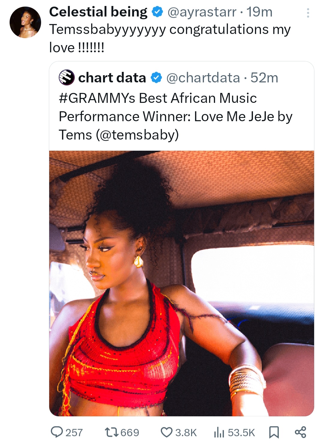 Davido and Ayra Starr Celebrate Tems’ Grammy Triumph 4 Davido and Ayra Starr Celebrate Tems’ Grammy Triumph