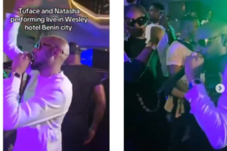 Tuface Makes Public Debut with New Partner Natasha During Performance in Benin