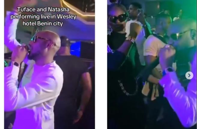 Tuface Makes Public Debut with New Partner Natasha During Performance in Benin