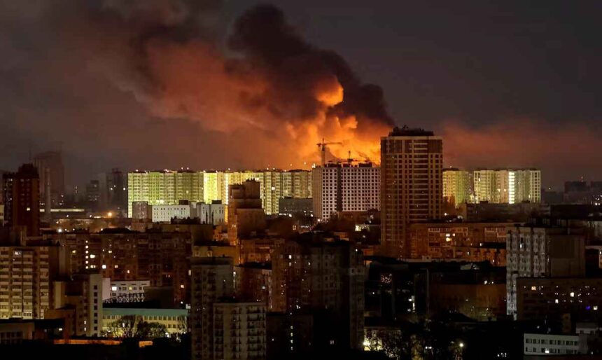 Russia Launches Massive Drone Attack on Ukraine, Injuring Four and Damaging Infrastructure