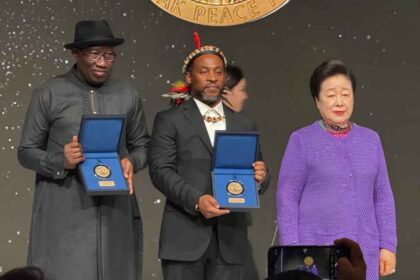 Former Nigerian President Goodluck Jonathan Awarded Sunhak Peace Prize for Advancing Peace and Democracy in Africa