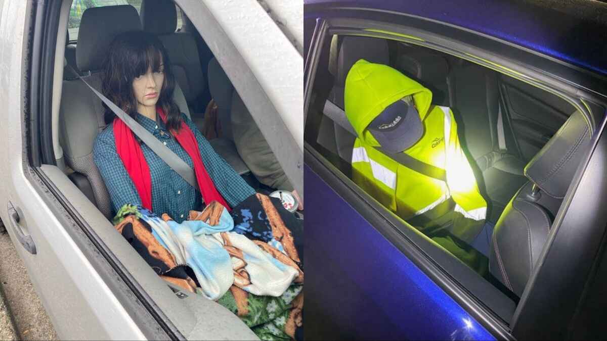 Washington Drivers Busted Using Mannequins in HOV Lanes, One Even Had a Wig and Scarf