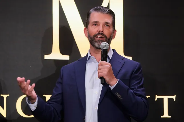 Trump launches his own mobile network with a $499 gold phone 3 Donald Trump Jr participates in the announcement of Trump Mobile at Trump Tower in New York on Monday