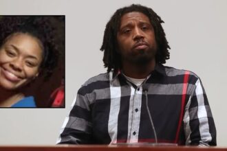 Convicted killer Marcus Lofton listens in silence as the family of his late wife, Alicia Lofton, delivers emotional impact statements during sentencing.