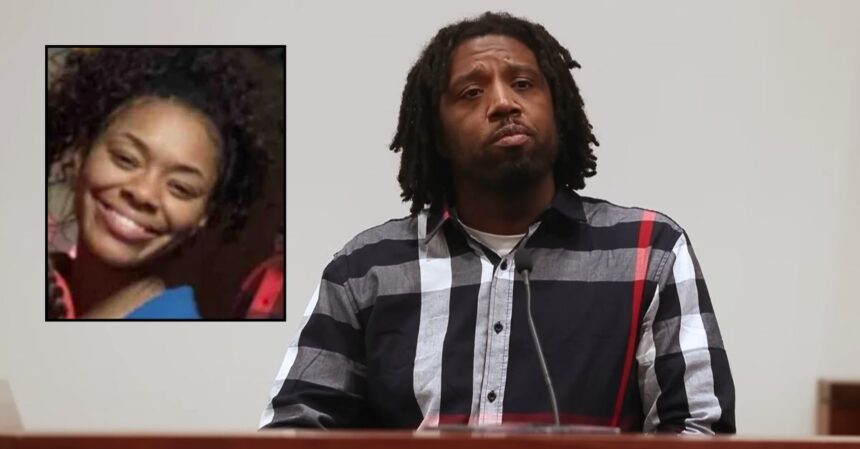 Convicted killer Marcus Lofton listens in silence as the family of his late wife, Alicia Lofton, delivers emotional impact statements during sentencing.