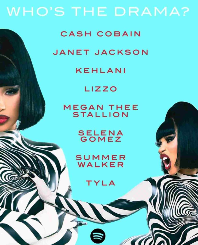 Cardi B Drops Highly Anticipated “Am I the Drama?” Album 2 Artists featured on Cardi B's Am I The Drama? Album
